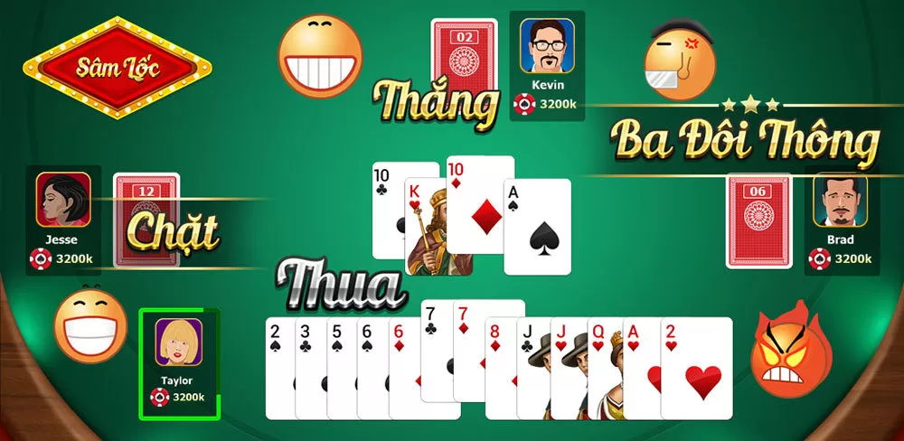 Các con bài thường có trong Sâm K8cc