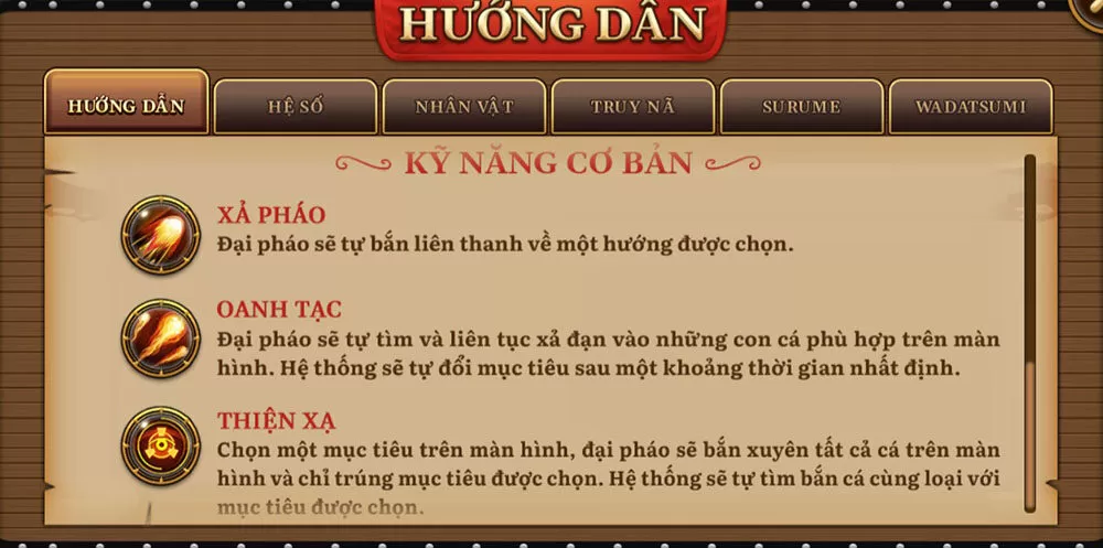 Các kỹ năng bắn