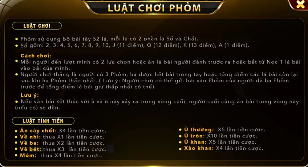 Hướng dẫn chơi Phỏm K8cc đơn giản 