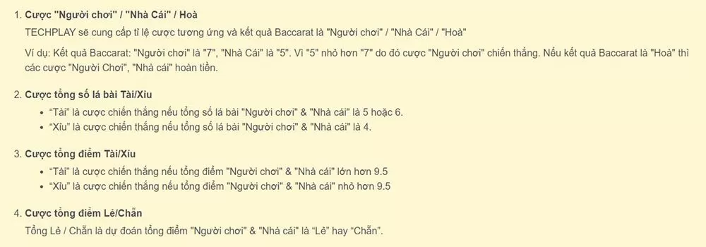 Khám phá quy tắc trong Mini Baccarat K8cc